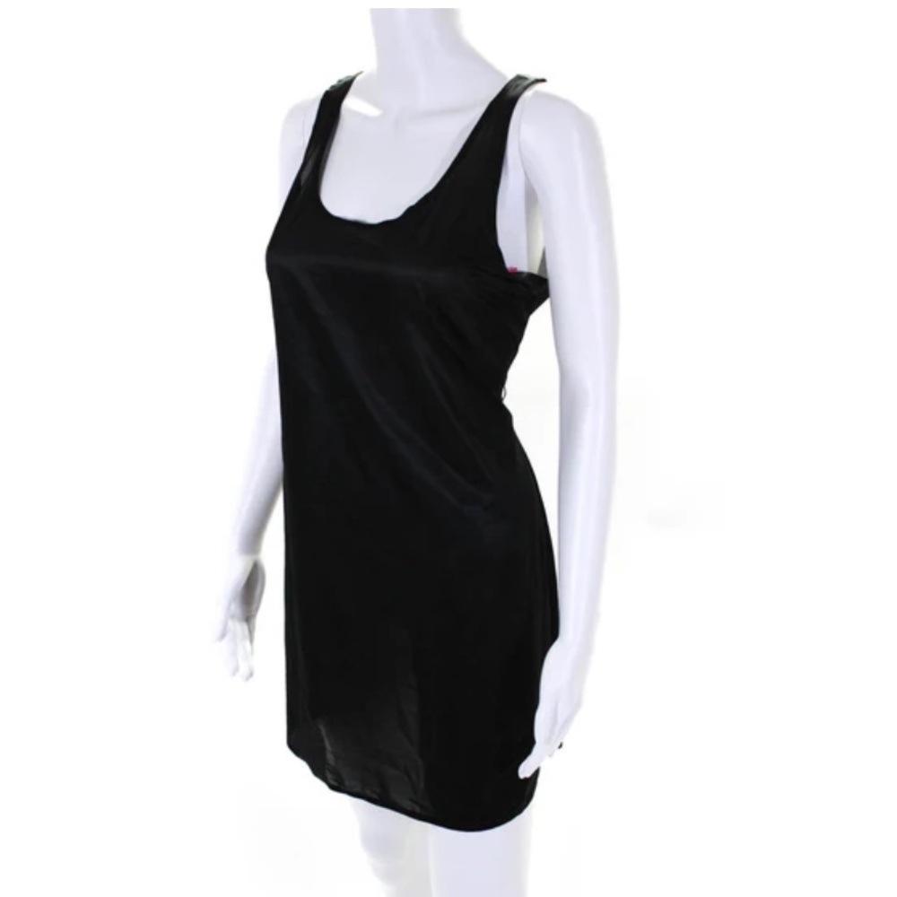 Spanx Womens Black Scoop Neck Sleeveless Dress Slip Sz L